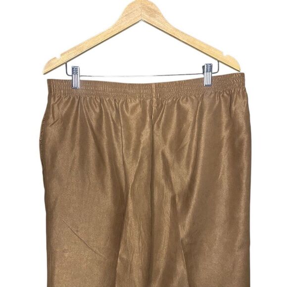 Ruby Rd. Brown Long Sleeve Striped Tunic Size L & Pull On Ankle Pants Size 14P - Picture 10 of 13